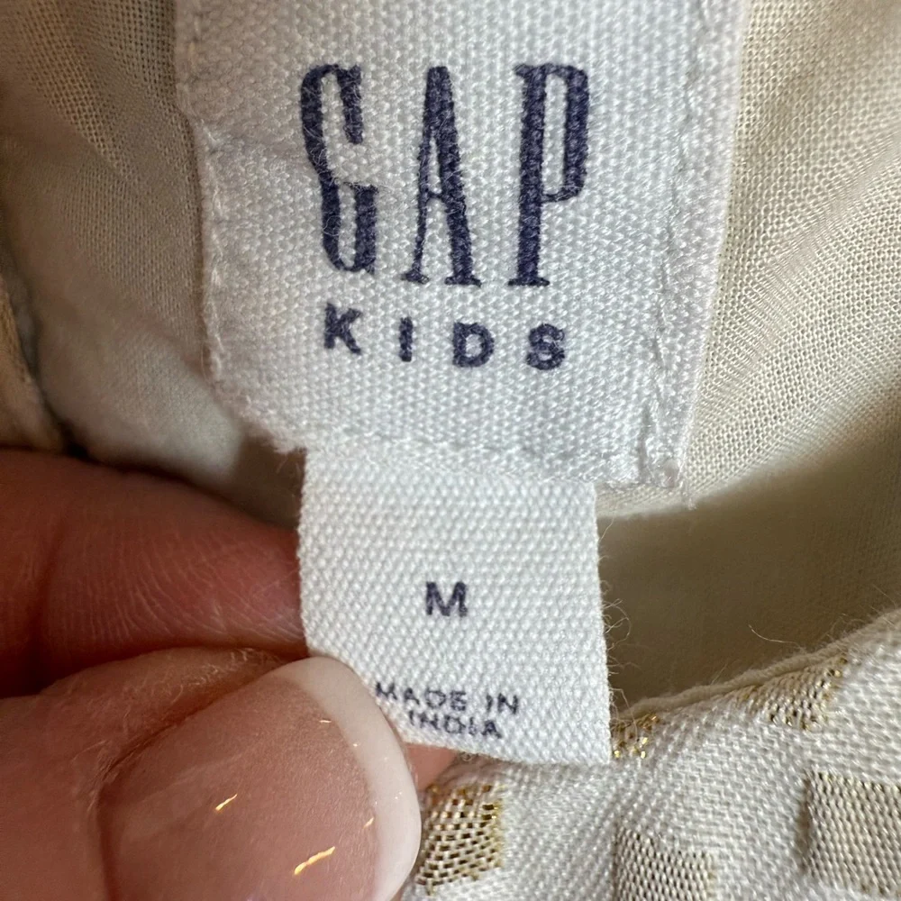 GAP Cream Polka Dot Short Sleeve Dress/girls size M